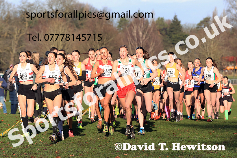 Womens under-17s 2025 Northern Cross Country Champs, Tatton Park, Knutsford, Cheshire. Photo: David T. Hewitson/Sports for All Pics